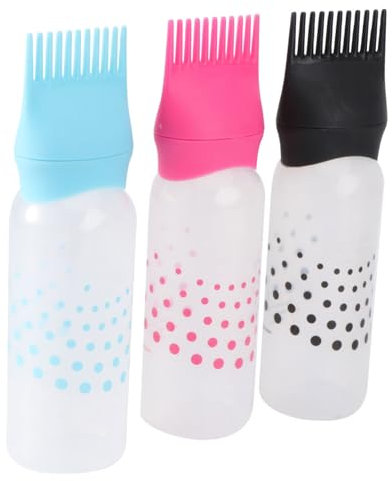 Baluue 3piezas Aplicador De Tinte Para Cabello Botellas Con Peine Para Tintorería y
