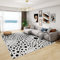 Punkte Teppich Kinder - Teppich Wohnzimmer Schlafzimmer Schwarz Weiss Punkte, Kleiner Teppich Geometrische, Weich Kurzflor & Waschbar & rutschfest Fussmatte Innen, Kinderteppich 40x60 cm