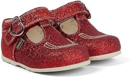 Kickers Unisex Baby Kick T Bar Baby Glitter Leather Shoes,