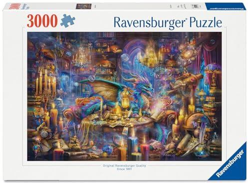 Erwachsenenpuzzle 3000 Teile - Bibliothek des Drachens