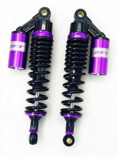 RFY 340 mm 8 mm Feder-Motorrad-Stoßdämpfer, kompatibel mit ZL1000 VMAX 1200 R100 R75/5, 2 Stück(Black purple)