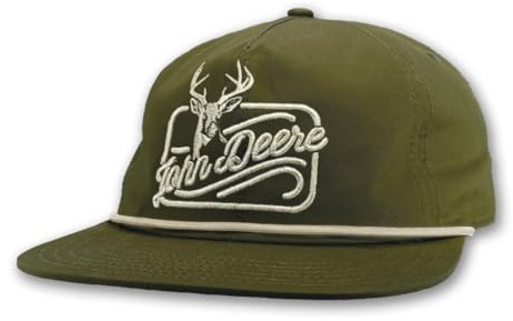 John Deere Snapback Cap, Olivgrün, gesticktes Deere Script Logo, 5-Panel Konstruktion, Olivgrün, Einheitsgre