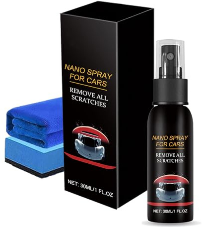 Nimedala Auto Spray Kratzer Entfernen, Nano Auto Spray, Nano Autospray Mit Tuch & Schwamm (1Pcs,30ml)
