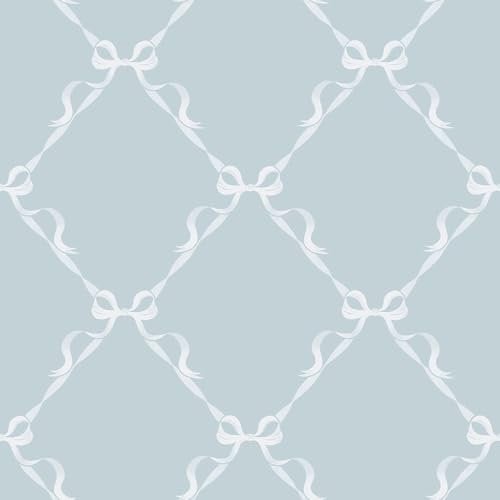 Holden Storybook Tied with a Bow Cute Minimalistic Kids Wallpaper Perfect for Children's Bedrooms, Nurseries, Playrooms Baby Girls' Wallcovering Soft Pale Blue (14030)