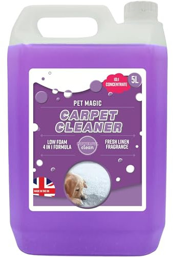 Inovix® 5L Carpet Cleaner Shampoo | Pet Carpet Cleaner & Upholstery Solution | Pet Stain And Odour Remover | Concentrate Carpet Shampoo | Carpet Stain Remover Suitable For All Machine
