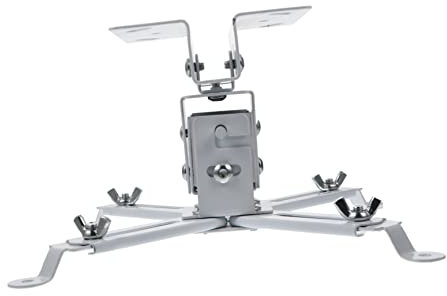 DIYEAH Support Plafond Réglable Acier pour Projecteur Fixation Murale avec Capacité de Charge Angle Ajustable