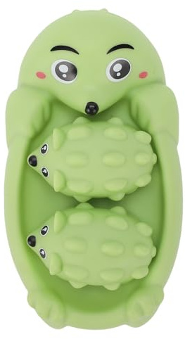 Cuifati Baby-Badespielzeug, Weicher Kunststoff, Schwimmendes Kleinkind, Tier-Wasserspielzeug, Lustig, Niedlich für Badewanne, Schwimmbad, für Kleinkinder, , Mädchen, 3er-Pack (Green)
