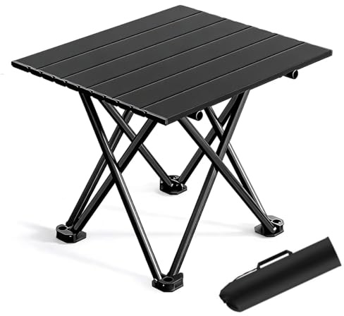 HHDESHSL Tragbar Klapptisch, Tragbarer Picknicktisch Faltbar mit Tragetasche, Ultraleichter Campingtisch Klappbar für Camping, Picknick, Grillen, Wandern, Angeln