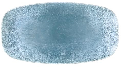 Churchill Studio Prints Raku Oblong Plate 355mm Topaz Blue