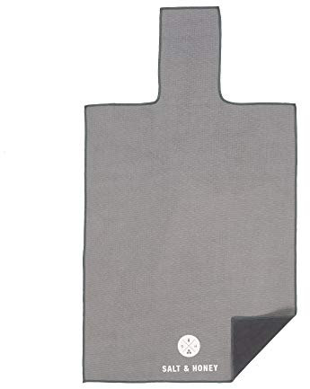 Salt & Honey Rutschfestes Pilates Reformer Matte Handtuch (schwarz)