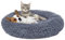 Katzenbett Hundebett Flauschig Waschbar rund Katzenkissen Hundekissen Plüsch Haustierbett Donut Hundekorb Katzenkorb für Katzen und kleine mittelgroßen Hunde (70CM, Grau)