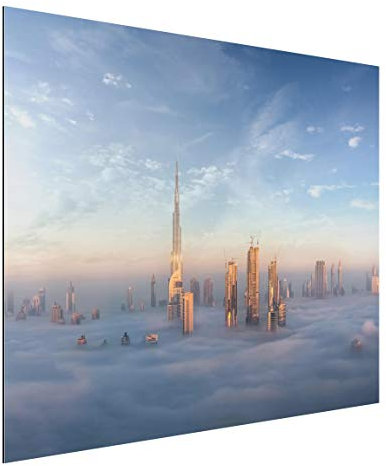 Alu-Dibond Print - Dubai über den Wolken - Querformat 3:4 60 x 80cm