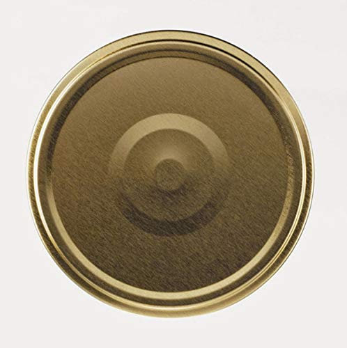 Lot de 42 capsules couvercles bouchons 48 mm dorées Stérilisables avec Flip pour pots et bocaux en verre - IRIOS -