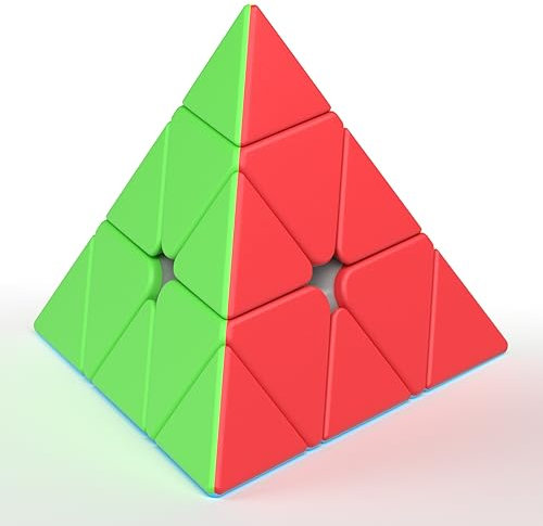 Vdealen Pyramide Zauberwürfel Dreieck Speed Cube, Pyraminx Magic Cube für Anfänger und Fortgeschrittene, Triangle Cube Geschenk für Kinder Teenager Erwachsene(Stickerless)