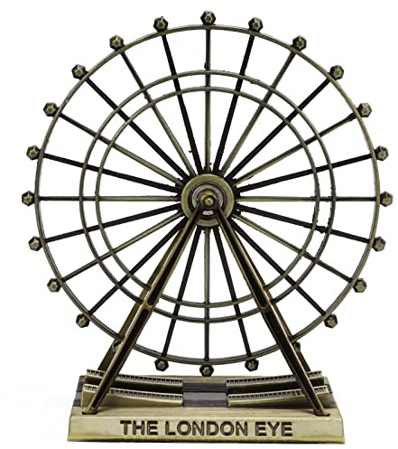 Riesenrad Skulpturen Modell London Eye Form Grün Bronze Farbe Metall Ornamente für Home Office Dekoration