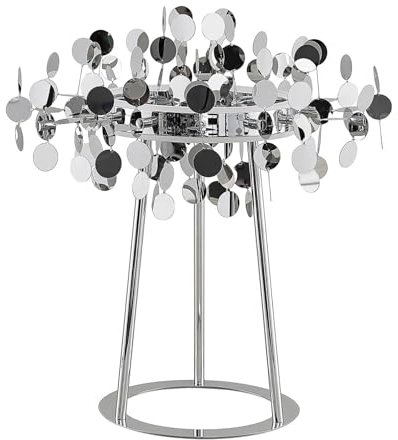 Lucande LED Tischlampe 'Glimmo' dimmbar (Modern) in Chrom aus Aluminium u.a. für Wohnzimmer & Esszimmer (1 flammig,) - Designer Tischleuchte, Schreibtischlampe, Nachttischlampe, Wohnzimmerlampe