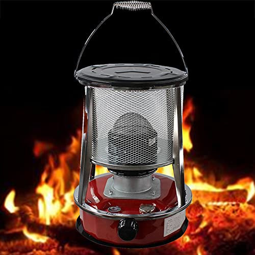 WZFANJIJ Poêle À Pétrole pour Pièces Intérieures, Chauffage Mobile sans Électricité À L'intérieur, Chauffage Au Pétrole, Poêle À Pétrole Portable pour Chauffage De Tente Intérieure,Red4.6L