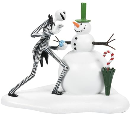 Department 56 Disney The Nightmare Before Christmas Village Accessories Jack Skellington sees his First Snowman-Figur, 9 cm, Mehrfarbig