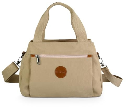 DIRRONA Handtasche Damen – Nylon Umhängetasche mit Verstellbaren Schultergurten, Große Tasche mit Mehreren Fächern, Casual Tasche für Reise, Arbeit & Diebstahlschutz