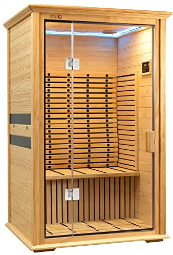 GLOBAL RELAX® | DHARANI S2 Sauna 2-Personen | Hautpflege I Entgiftung | Digitales Panel I USB I Radio | Stärkt die Immunität | Kohlenstoff-Wärme | Farbtherapie