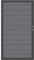 WPC Sichtschutz Tor DIN rechts anthrazit 180x98cm mitMetallrahmen in anthrazit von bambussi