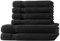 Müskaan® 6er Handtuch Set Schwarz, 100% Baumwolle, 500g/m² – 2x Duschtuch 70x140cm & 4x Handtuch 50x100cm – Öko-Tex, Frottee Handtücher Set Baumwolle, Handtuchset Schwarz, 60°C waschbar, Frotteetücher