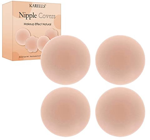 Copricapezzoli, Copri Capezzolo, 2 paia Coppe Silicone da Donna, Silicone Copricapezzoli, Copricapezzoli in Silicone, Riutilizzabile Copricapezzoli, Reggiseni Adesivi, Autoadesivi Reggiseni Bra Pad