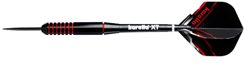 Karella Steeldart XT-2, 21 g, Barrellänge 55 mm, Darts für Einsteiger, Schwarz, Gold