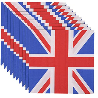 Union Jack, King Charles III Krönungs-Papierservietten, Partydekoration, Serviette, Großbritannien-Flagge, Papierservietten, Dekoration für Partys, Zuhause, Union Jack, Partyzubehör, 60 Stück