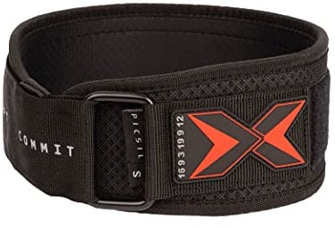 PicSil Cinturón Lumbar para Powerlifting, Ideal para Sentadillas, Peso Muerto, Press Banca, Cinturón Personalizable con Espacio para Parches, 2 Colores, 4 Tallas (Negro, XL)