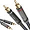 KabelDirekt – Câble RCA – 0,5m – câble audio stéréo Cinch/RCA 2 x 2 particulièrement résistant, qualité sonore brillante (tressé, coaxial, Home Cinéma, analogique et numérique)