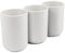 Ukaeno Lot de 3 gobelets à brosse à dents en plastique de qualité alimentaire, absolument incassables (blanc)