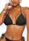 TZLDN Bikini Oberteil Große Brüste Damen Push up Sport Triangel Bikini Neckholder Brazilian Rückenfrei Bikinioberteil A01 Schwarz 2XL