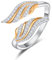 TANGPOET Feder Engel Flügel Ring 925 Sterling Silber Roségold Einstellbare Handgemachte Ring, Schmuck Geschenke für Frauen Damen Mädchen