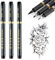 SAVOSWEET 3 Pcs Calligraphie Stylo,Stylo à Encre Pinceau Shodo Chinois Calligraphie Chinoise,Stylos Pinceau Calligraphie,écriture Dessin Artisanat