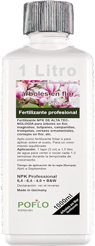 POFLO Fertilizante NPK de alta tecnología para árboles en flor, magnolias, tulipanes, campanillas, trompetas, cerezos ornamentales, cornejos en flor, etc. (1000ml)