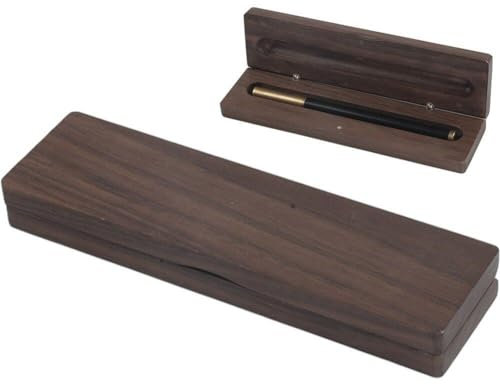 Wooden Pencil Display Holder Box Empty Pen Organizer Fountain Pen Box Single Pen Storage Case for Home Office School