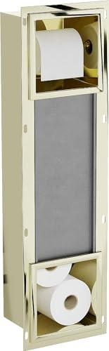 Mexen 1954, Toilettenpapierhalter mit Aufbewahrung X-Wall-BP, Golden