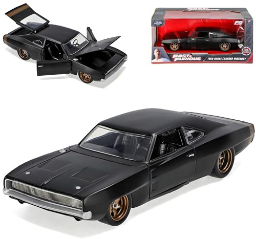 Generisch Dodge Charger Widebody Coupe Matt Schwarz F9 Fast Furious 1/24 Jada Modell Auto