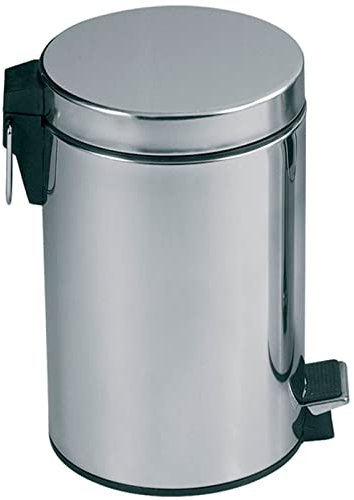 Acan Tradineur - Cubo de Basura con Pedal - Capacidad de 30 litros - Fabricado en Metal INOX - Incluye Cubo Interior - 65 x 29 x 29 cm