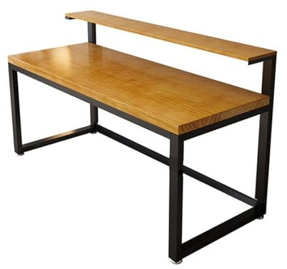Scrivania Gaming Scrivania Pc Scrivania Per Computer In Legno Massello, Scrivania Moderna Per Ufficio Con Libreria, Tavolo Da Studio, Tavolo Da Gioco, Con Gambe In Ferro Battuto Scrivania Ufficio(180x