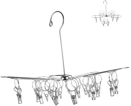 MAGICLULU Unterwäschebügel Mit Klammern Faltbarer Wäscheständer Für Socken Und Mützen Platzsparender Kleiderbügel Aus Sicherem Material Stabile Aufbewahrungslösung Für Accessoires