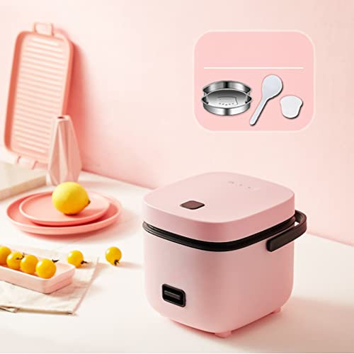 LJPZYOY Cuiseur à Riz Gluant 1,2 L pour 2 Personnes, Cuisson Automatique en Rose - Petit cuiseur à Riz