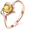 KnSam Echt Gold, Trauringe Frauen Rosegold 18K Au750, Trauringe Diamantring Partnerringe Saphir 0.8ct Herz Ringe mit Natürlicher Diamant Gr.66 (21.0)