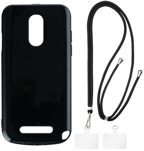 Custodia TPU con Tracolla/Collana a Spalla Compatibile con Brondi Amico Smartphone 4G, Cover Protettiva Antiurto con Laccio Regolabile