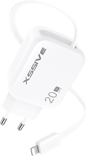 Xssive 20W PD GAN-Schnellladegerät mit einziehbarem 8-Pin-Kabel