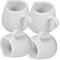 Gatuida 4 Piezas una taza de leche gres jarra de leche verter mangos tarro de leche pequeño jarras de salsa pequeñas ollas de leche jarras pequeñas para servir salsa cerámica blanco
