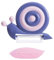 Fjquamitix Vegetable Peeler Snail Shape Design with Ceramic Blade Non-Slip Handle, Kitchen Tool for Children Fruit Peeling (Purple)