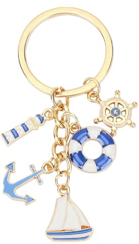 Schlüsselanhänger Maritim mit Nautischer Deko,Segelboot und Anker Deko,Schlüsselanhänger Frauen,Anhänger für Taschen,schlüsselanhänger Anker,Maritime Geburtstagsgeschenke Freundin und Guter Freundin