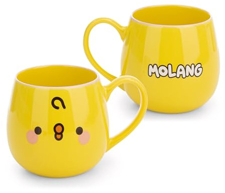 Tasse Piu Piu 400ml 8x9cm mit Banderole - gelb - Hochwertige Porzellan-Tasse, liebevoll gestaltet, niedliches Accessoire für Küche, Büro & Zuhause – süßes Geschenk für Lieblingsmenschen | 62797